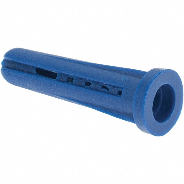 3/16" Diam x 7/8" OAL, #8 to #10 Screw, Plastic Plug Drywall & Hollow Wall Anchor