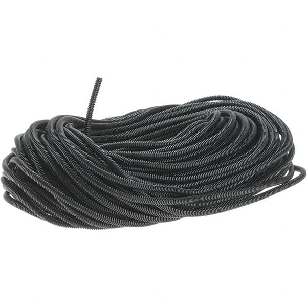 0.27" ID, Black/Gray Nylon Corrugated Cable Sleeve