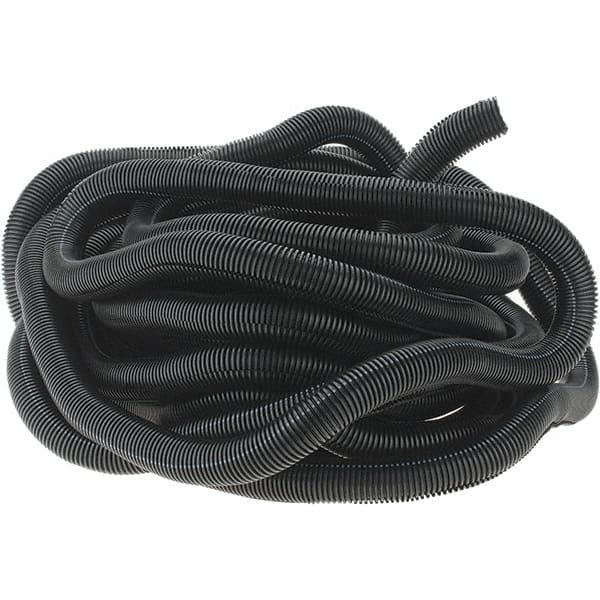 0.95" ID, Black/Gray Nylon Corrugated Cable Sleeve
