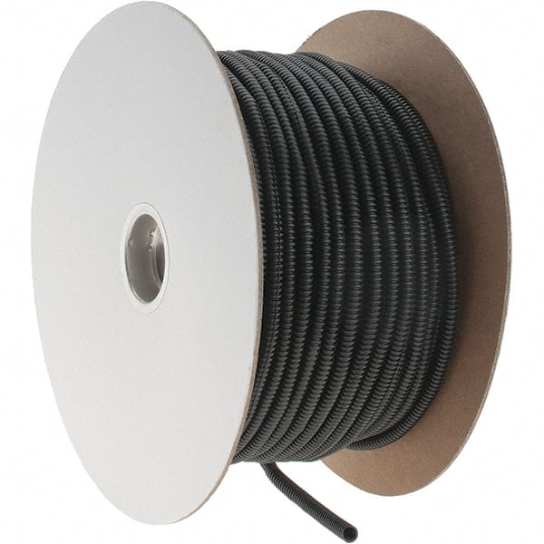 0.27" ID, Black Polyethylene Corrugated Cable Sleeve