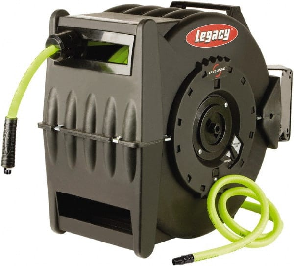 Legacy - Hose Reel with Hose: 3/8 ID Hose x 30', Spring Retractable