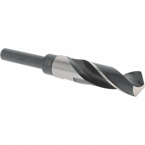 Reduced Shank Drill Bit: 55/64'' Dia, 1/2'' Shank Dia, 118 °, High Speed Steel
