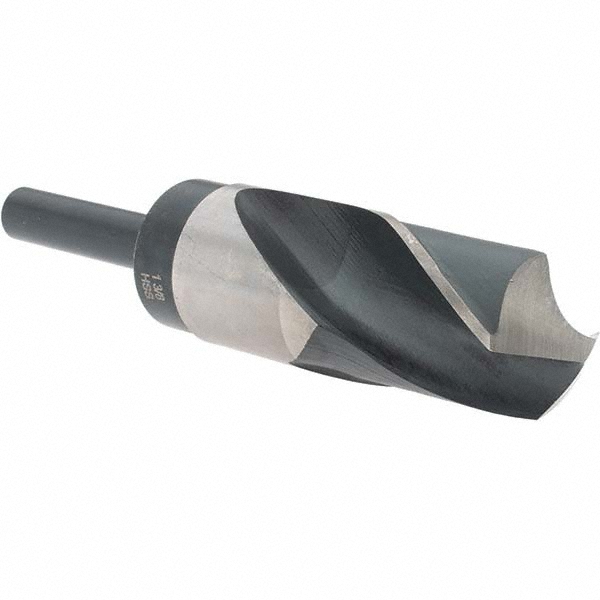Reduced Shank Drill Bit: 1-3/8'' Dia, 1/2'' Shank Dia, 118 °, High Speed Steel