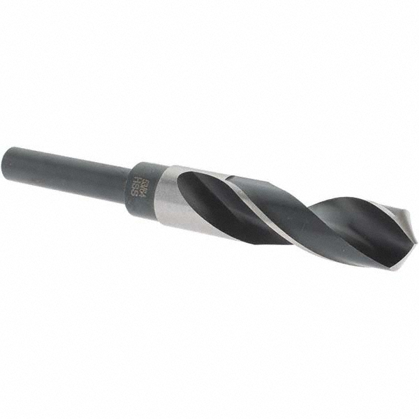 Reduced Shank Drill Bit: 53/64'' Dia, 1/2'' Shank Dia, 118 °, High Speed Steel