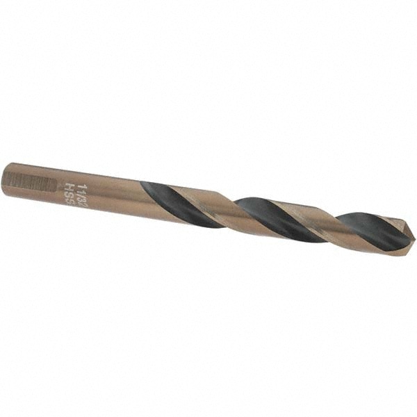 Mechanics Drill Bit: 11/32" Dia, 135 ° Point, High Speed Steel, Weldon Shank, Split Point