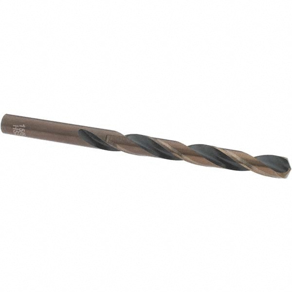 Mechanics Drill Bit: 15/64" Dia, 135 ° Point, High Speed Steel, Straight-Cylindrical Shank, Split Point