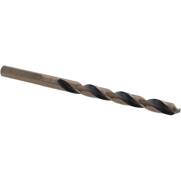 Mechanics Drill Bit: 3/16" Dia, 135 ° Point, High Speed Steel, Straight-Cylindrical Shank, Split Point
