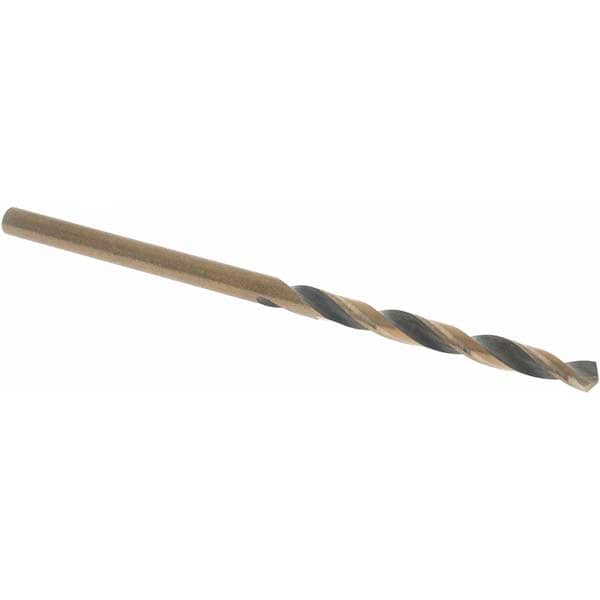 Mechanics Drill Bit: 7/64" Dia, 1350, High Speed Steel, Straight-Cylindrical Shank, Split Point