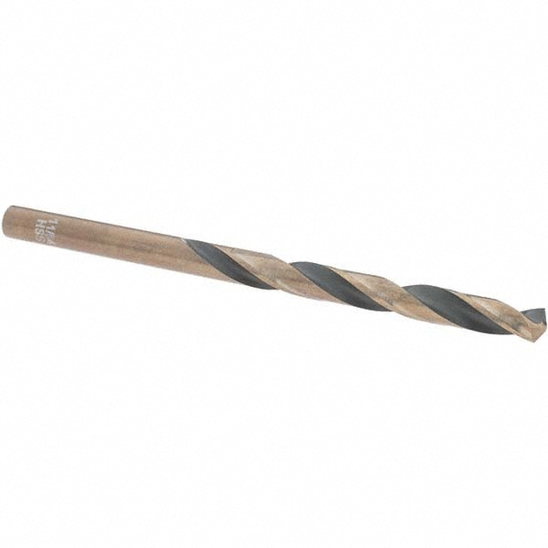Mechanics Drill Bit: 11/64" Dia, 135 ° Point, High Speed Steel, Straight-Cylindrical Shank, Split Point