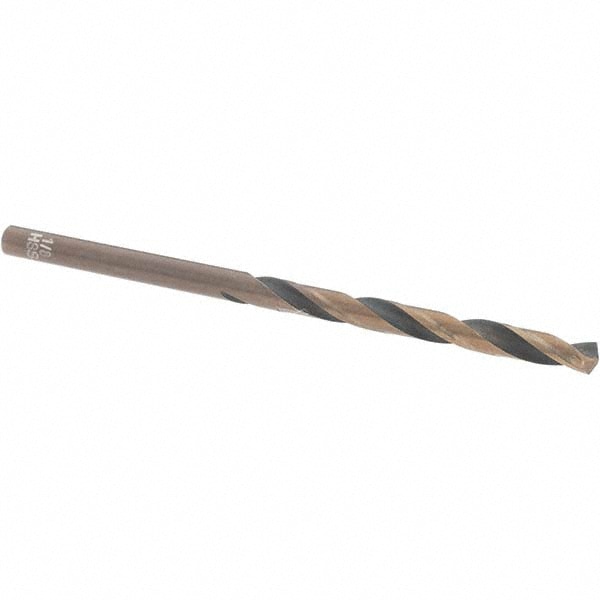 Mechanics Drill Bit: 1/8" Dia, 135 ° Point, High Speed Steel, Straight-Cylindrical Shank, Split Point
