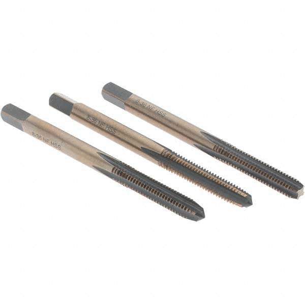 Import - Tap Set: #8-36 UNF, 4 Flute, Bottoming Plug & Taper, High ...