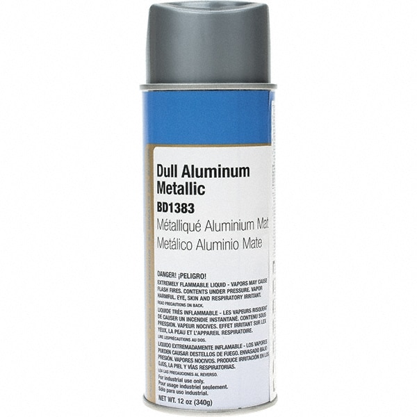 Enamel Spray Paint: Aluminum, 16 oz