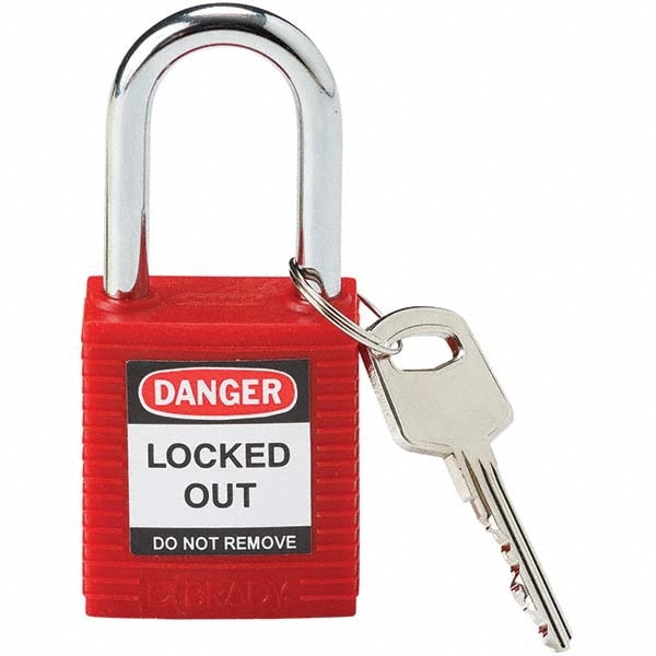 Padlock: Steel, Keyed Different, 1-3/4" High, 1-1/2" Wide