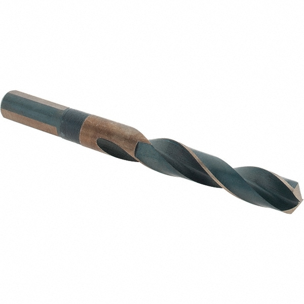 Mechanics Drill Bit: 17/32" Dia, 135 ° Point, High Speed Steel, Weldon Shank, Split Point