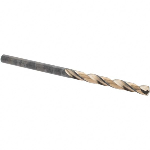 Mechanics Drill Bit: 9/64" Dia, 135 ° Point, High Speed Steel, Straight-Cylindrical Shank, Split Point