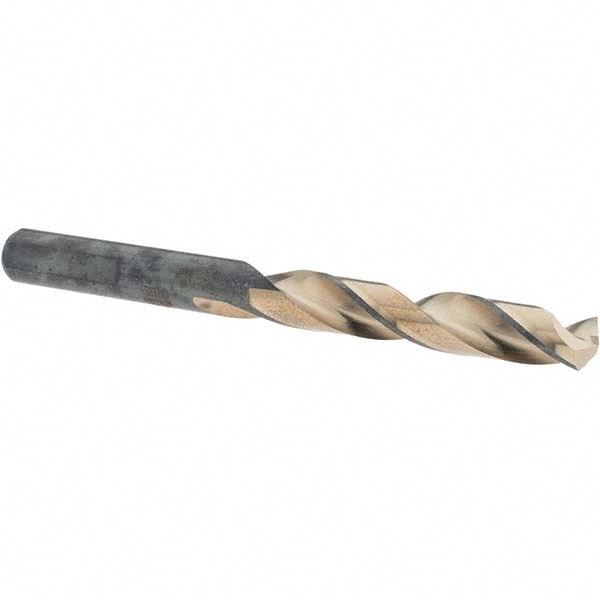 Mechanics Drill Bit: 25/64" Dia, 135 ° Point, High Speed Steel, Weldon Shank, Split Point