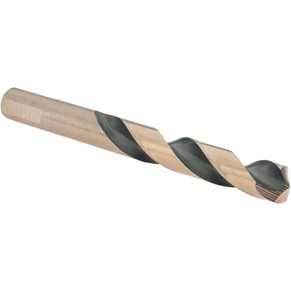 Mechanics Drill Bit: 31/64" Dia, 135 ° Point, High Speed Steel, Weldon Shank, Split Point