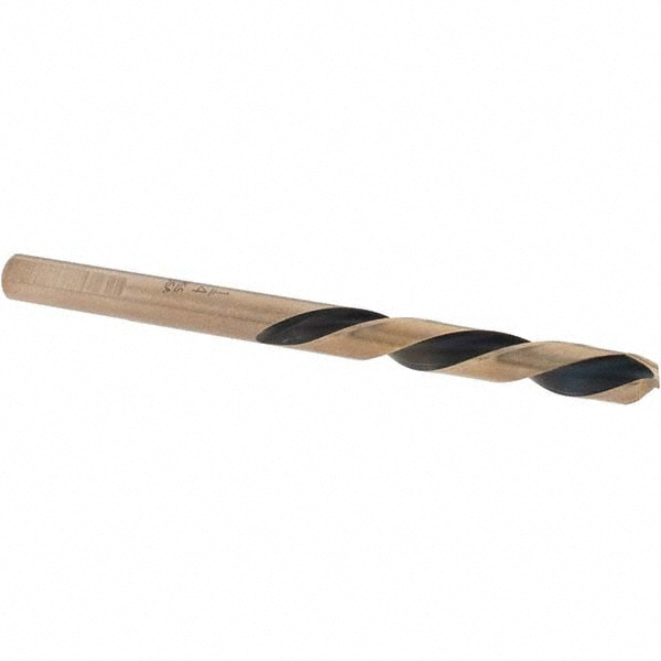 Mechanics Drill Bit: 1/4" Dia, 135 ° Point, High Speed Steel, Weldon Shank, Split Point