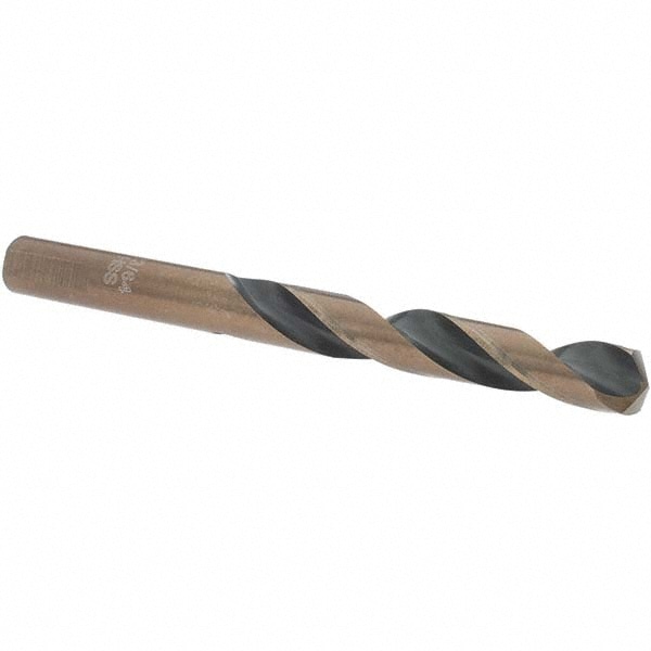 Mechanics Drill Bit: 23/64" Dia, 135 ° Point, High Speed Steel, Weldon Shank, Split Point