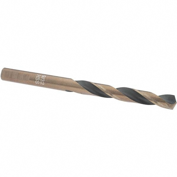 Mechanics Drill Bit: 9/32" Dia, 135 ° Point, High Speed Steel, Weldon Shank, Split Point