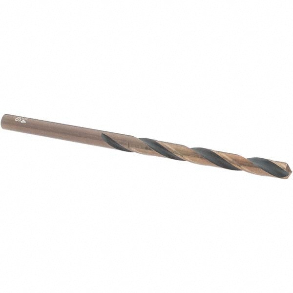 Mechanics Drill Bit: 9/64" Dia, 135 ° Point, High Speed Steel, Straight-Cylindrical Shank, Split Point