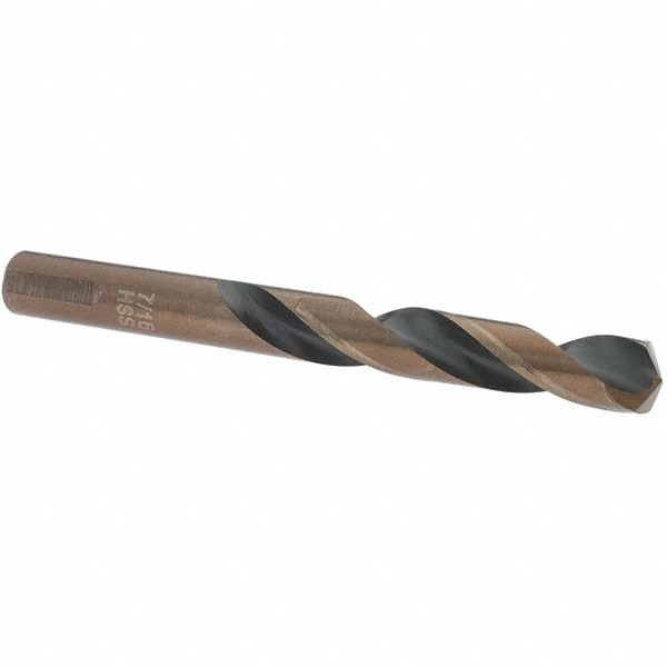 Mechanics Drill Bit: 7/16" Dia, 1350, High Speed Steel, Weldon Shank, Split Point