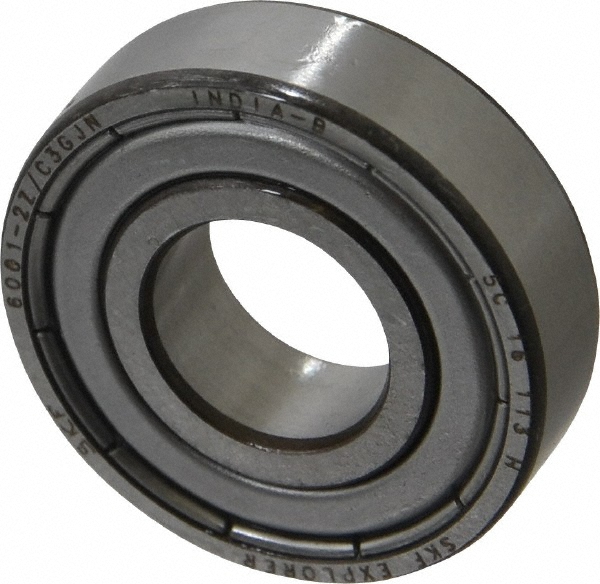 Deep Groove Ball Bearing: 28 mm OD, Double Shield - Bearing Number 6001