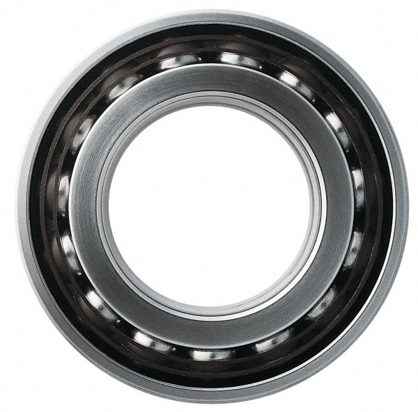 Angular Contact Ball Bearing: 80 mm Bore Dia, 170 mm OD, 39 mm OAW, Without  Flange