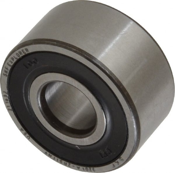 SKF 3201 A-2RS1TN9 Angular Contact Ball Bearing: 12 mm Bore Dia, 32 mm OD, 15.9 mm OAW, Without Flange 