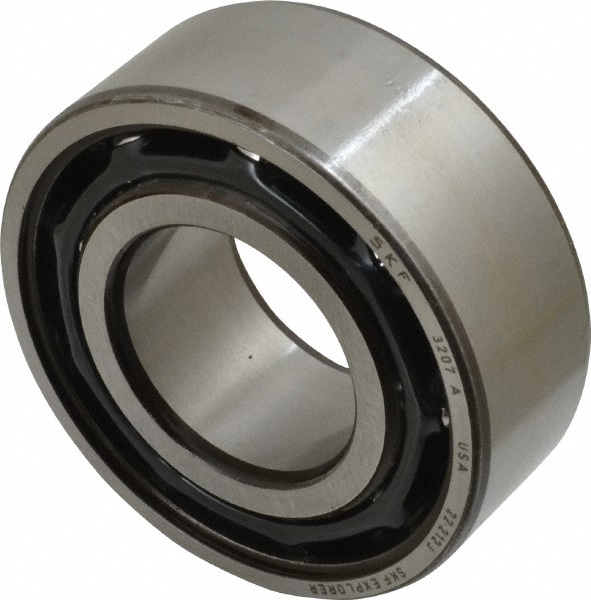 SKF 3207 A Angular Contact Ball Bearing: 35 mm Bore Dia, 72 mm OD, 27 mm OAW, Without Flange Image