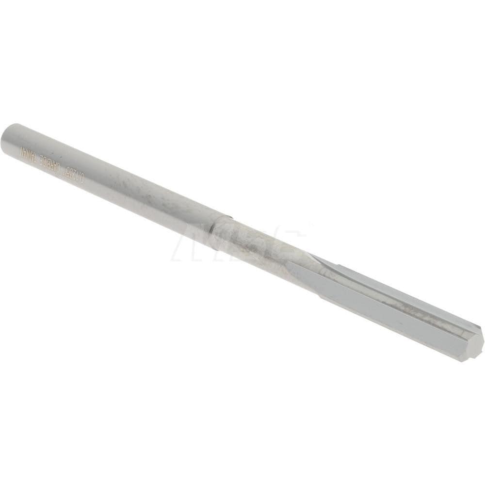 Hertel 45674744 Chucking Reamer: 0.1235" Dia, 2-1/4" OAL, 5/8" Flute Length, Straight Shank, Solid Carbide Image