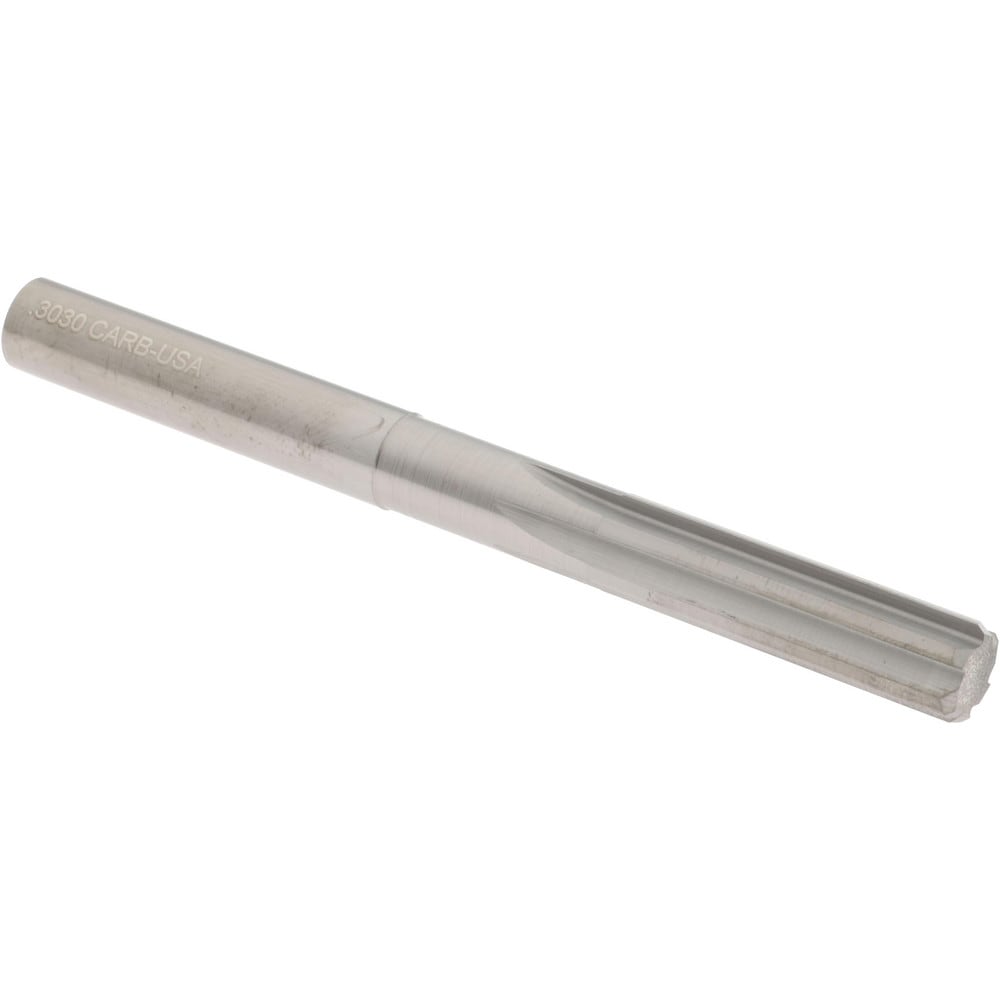 Hertel 45675949 Chucking Reamer: 0.303" Dia, 3-1/4" OAL, 1-1/8" Flute Length, Straight Shank, Solid Carbide Image