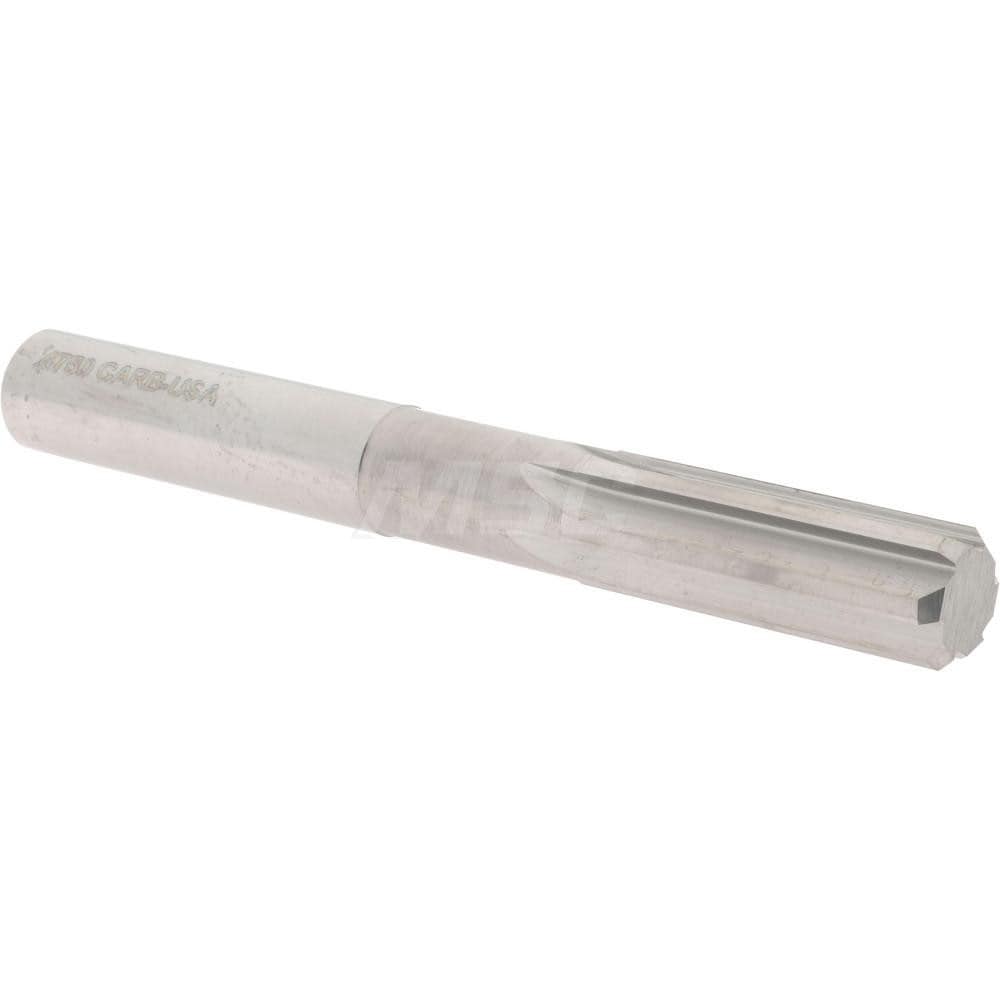 Hertel 45676970 Chucking Reamer: 0.475" Dia, 4" OAL, 1-3/8" Flute Length, Straight Shank, Solid Carbide Image