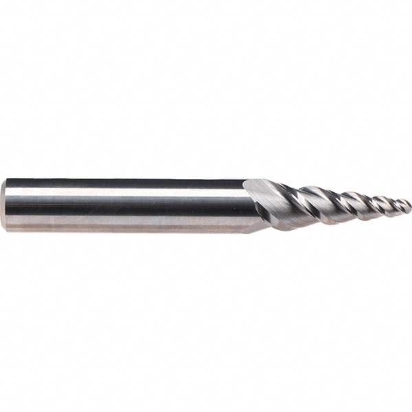 Emuge - Tapered End Mill: 8 ° per Side, 3 Flutes, Solid Carbide, Ball ...