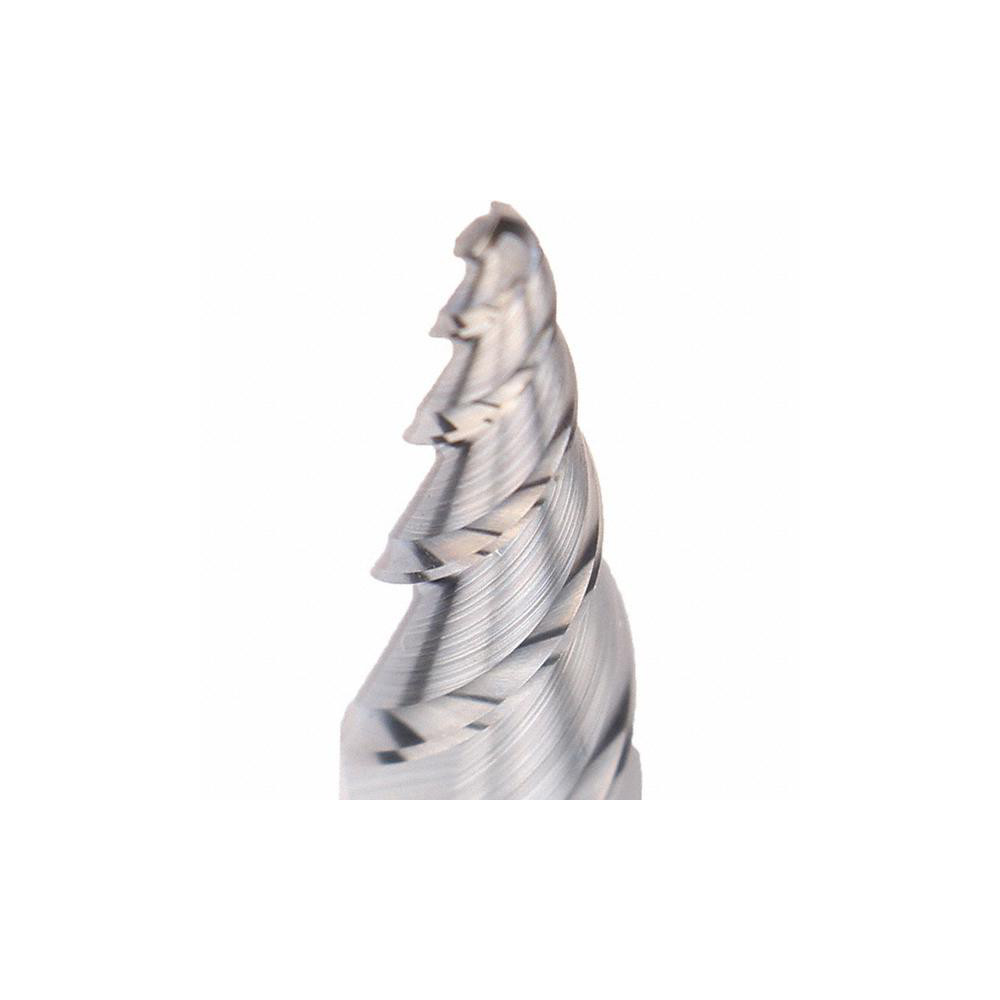 Emuge Tapered End Mill 8 deg Angle per Side, 6.71 mm Small Dia, 23.00 mm LOC, 3 Flute, Solid