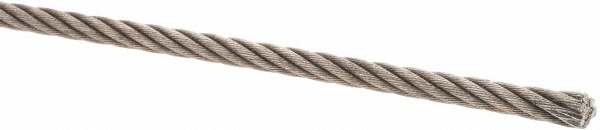 Value Collection Wire Rope: 1/4" Overall Dia, 1', Bright Finish - 5300 lb Breaking Strength, 6 x 19 IWRC | 100-Pack | Part #WS-MH-WIRE-062