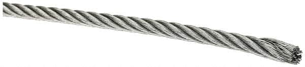 Loos & Co Galvanized Steel Wire Rope Nylon Coated 7x7 Strand Core 3/16 OD 25' ft 