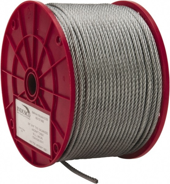 Value Collection WS-MH-WIRE-048 3/16" Diam, Galvanized Steel Wire Rope Image