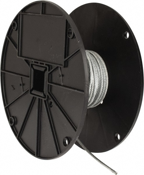 1/8" Diam, Galvanized Steel Wire Rope