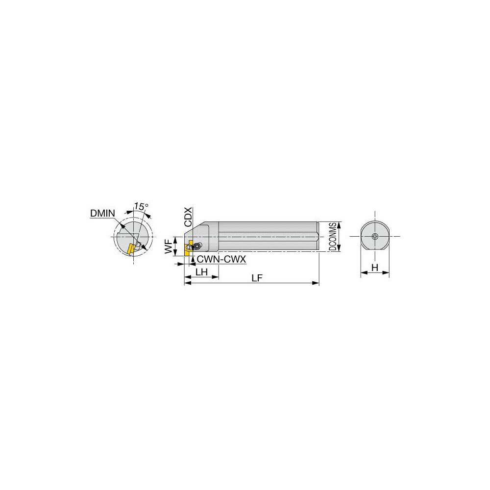 External Left Hand Negative Rake Indexable Profiling Toolholder