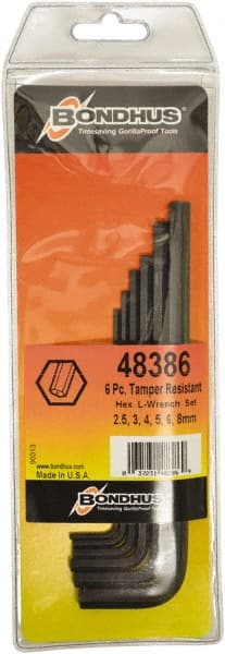 Bondhus 48386 Tamper-Resistant Hex Key Set 