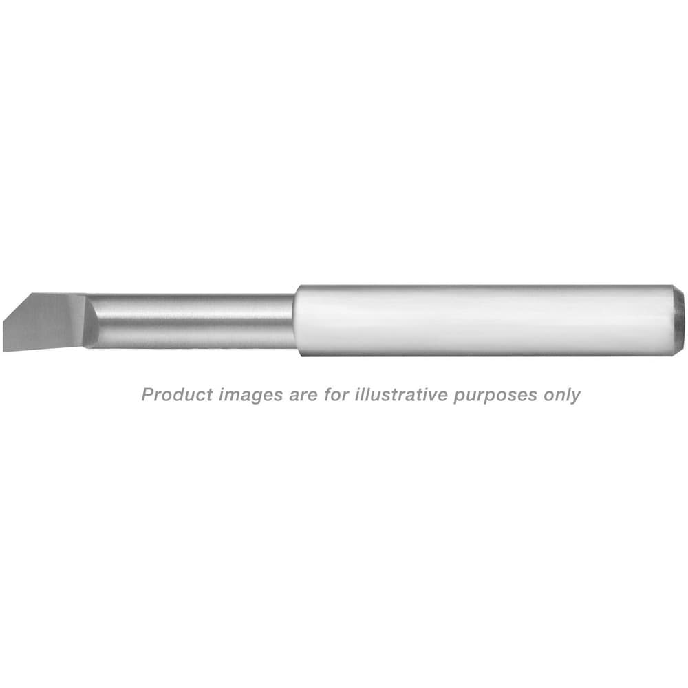 Helical Boring Bar: 0.12" Min Bore, 5/8" Max Depth, Right Hand Cut, Submicron Solid Carbide