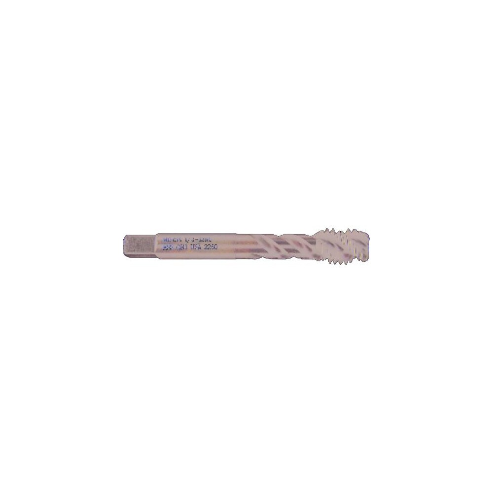 Spiral Flute Tap: 1/4-20 UNC/UNF, 3 Flutes, Modified Bottoming, High Speed Steel, Oxide Coated