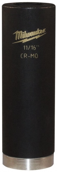 Impact Socket: 3/8" Drive, 11/16" Socket, Hex Drive
