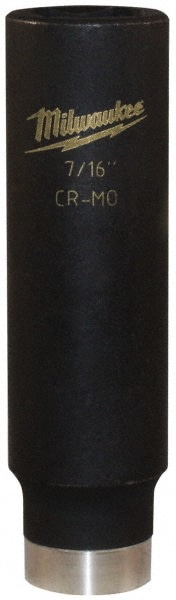 Impact Socket: 3/8" Drive, 7/16" Socket, Hex Drive