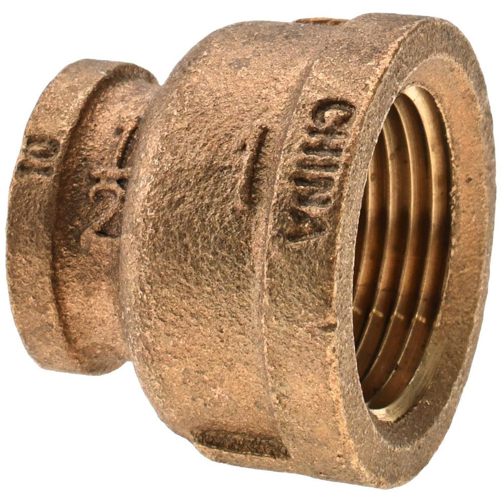 Brass Pipe Reducing Coupling: 1 x 1/2" Fitting, MPT, Class 125
