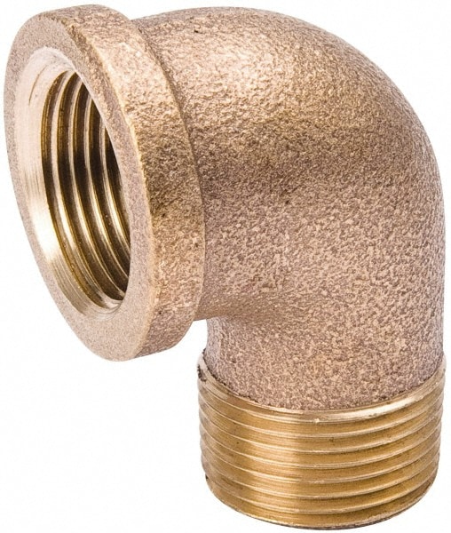 Value Collection 452-005NL Brass Pipe 90 ° Street Elbow: 1" Fitting, MPT, Class 125 Image