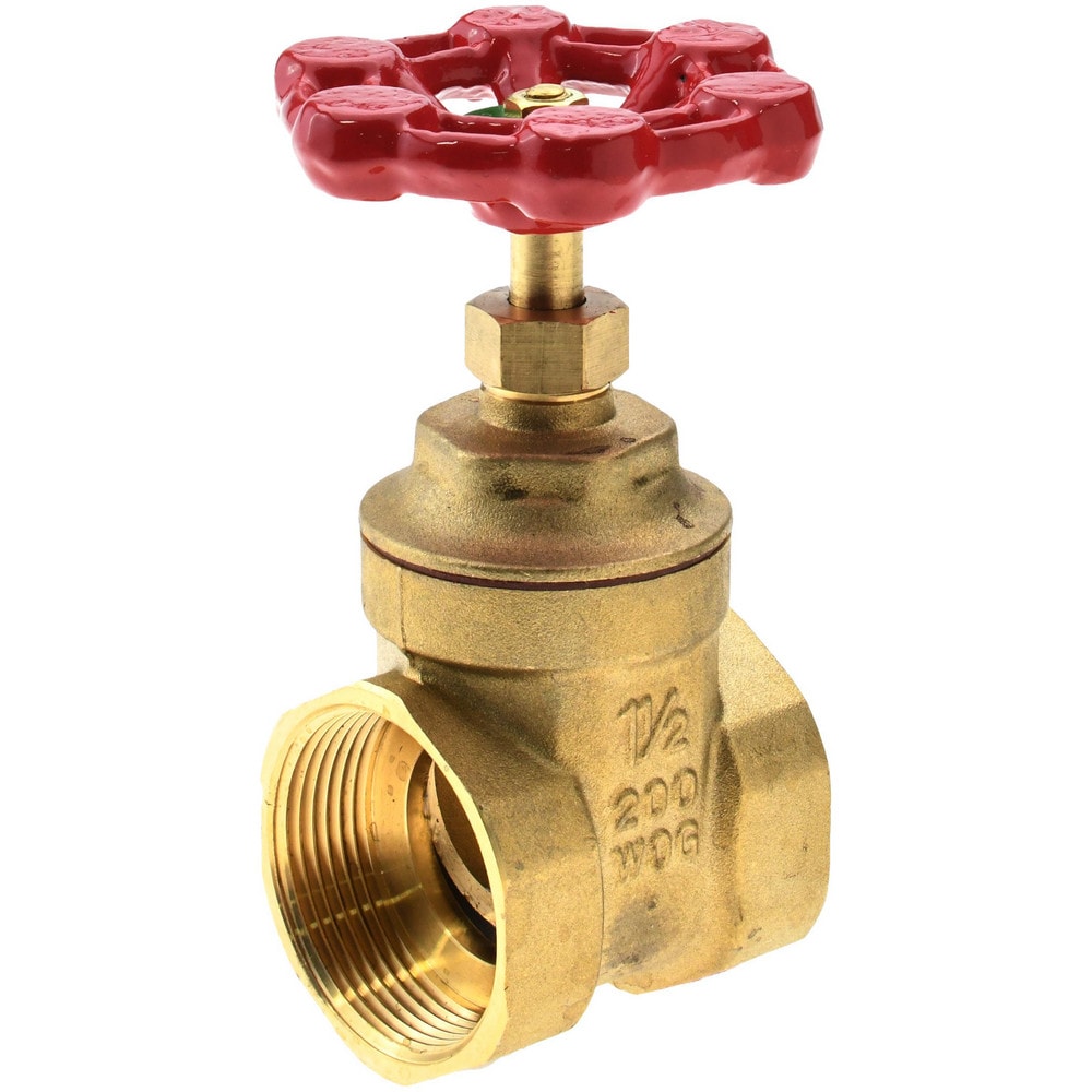 Gate Valve: Compact Gate, 1-1/2" Pipe, IPS, Brass