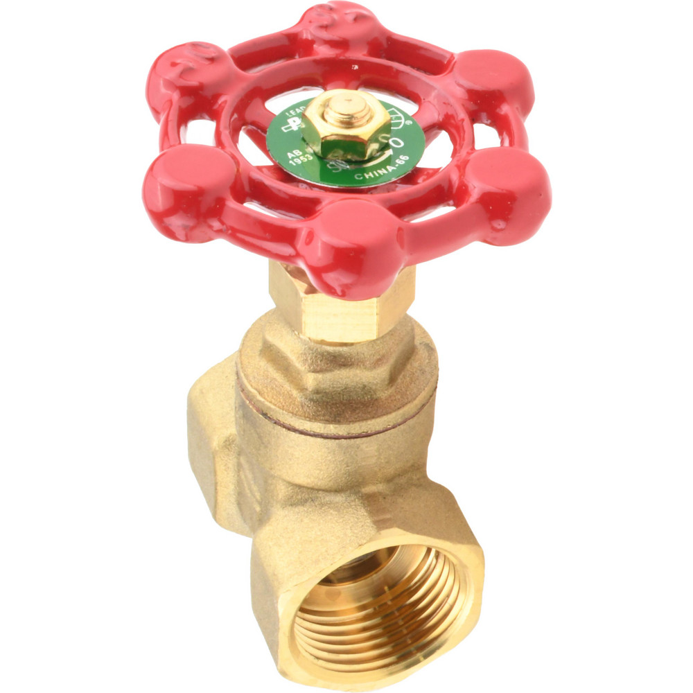 Gate Valve: Compact Gate, 3/4" Pipe, IPS, Brass - Screw Over Bonnet