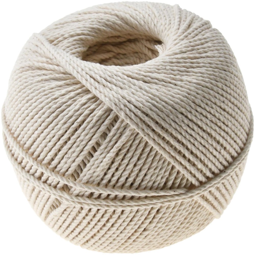 Cable-Cord Twine: #18 Twine Dia, Cotton, Natural Color